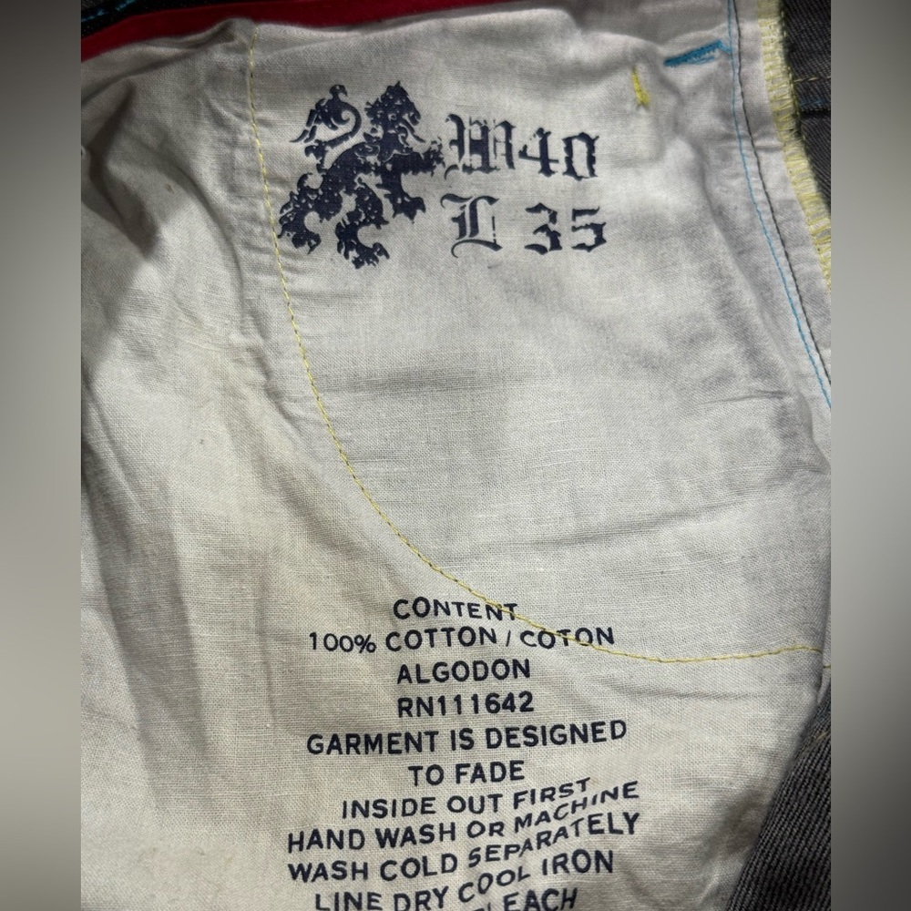 VTG Y2K Coogi Jeans 40x35 Baggy Hip Hop Skater Grunge Wide Leg Sewn Embroidery - Picture 12 of 13